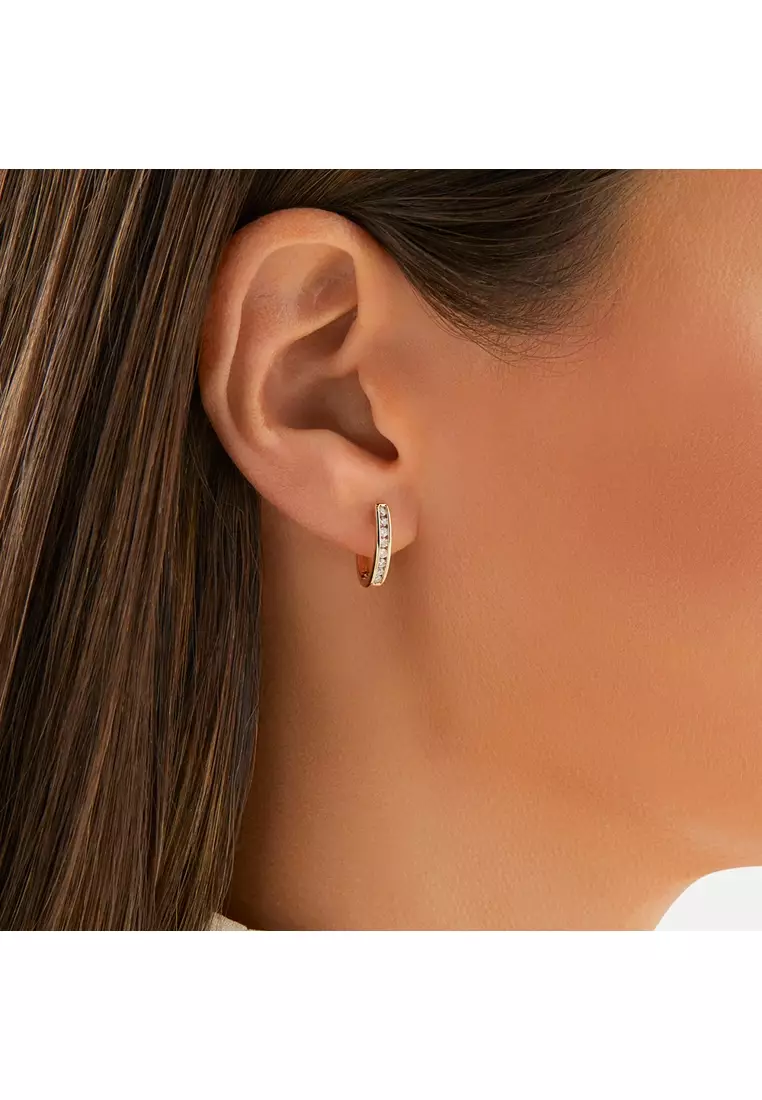 Buy Michael Hill Huggie Earrings with 0.25 Carat TW of Diamonds in