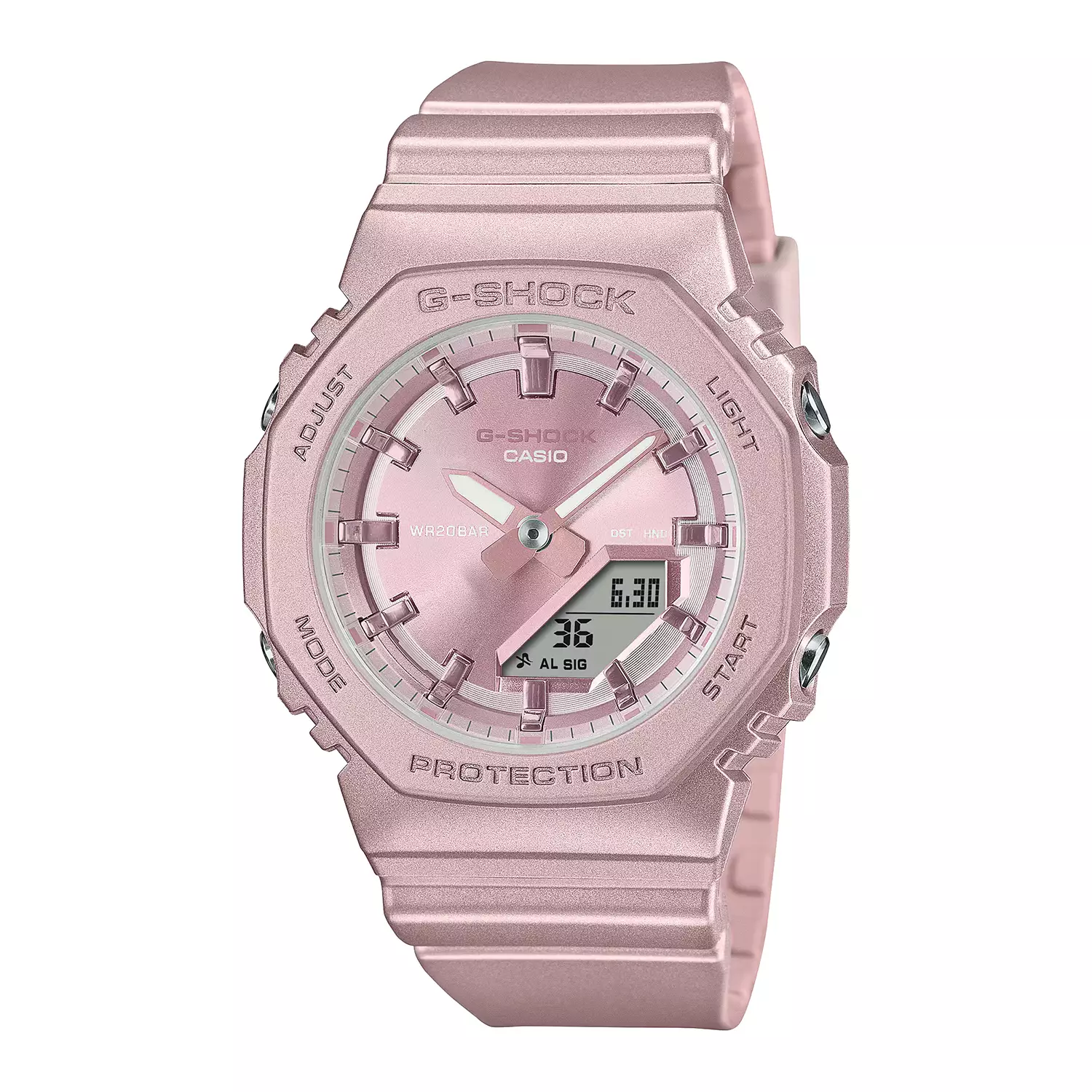 Casio G-shock GMA-P2100ST-4A - Jam Tangan Analog Digital Wanita - Pink Dial - Pink Resin Band