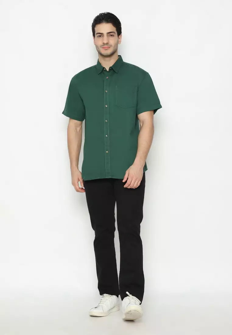 POLICE Kemeja Polos Cotton Regular Fit Pria