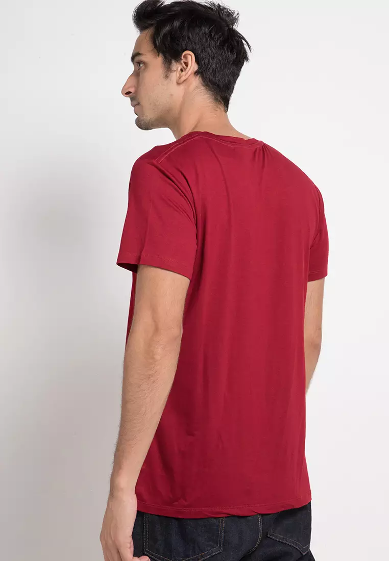 MTD63D simple does it ktkn mr T-shirt Maroon