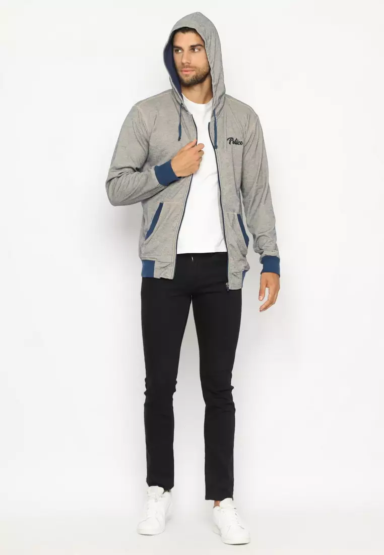 POLICE Hoodie Bordir Pria 26210028