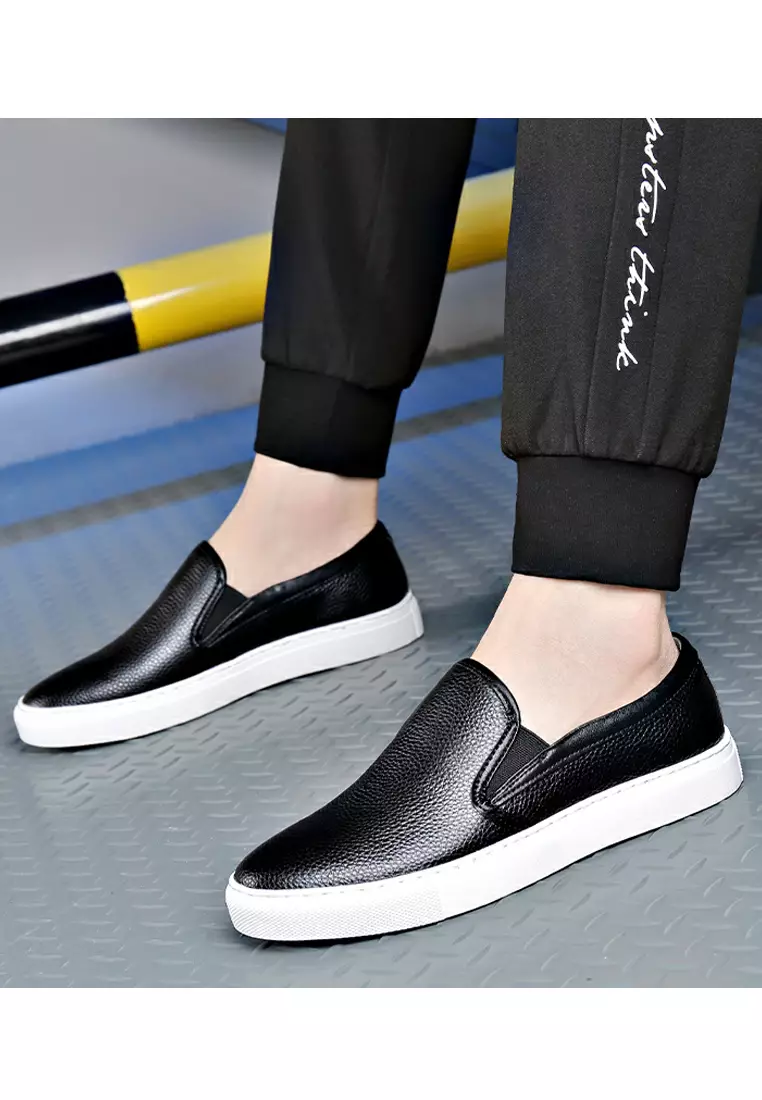 Casual black slip on shoes online