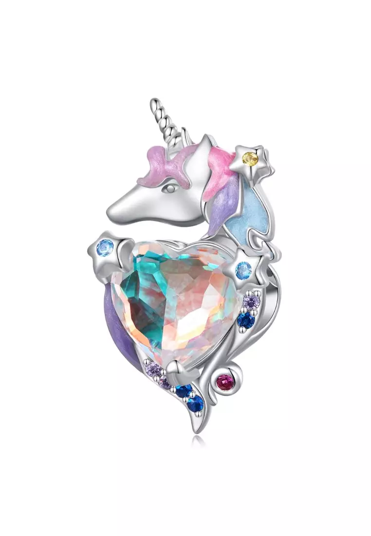 Solid Silver Mystic Majesty Unicorn Charm