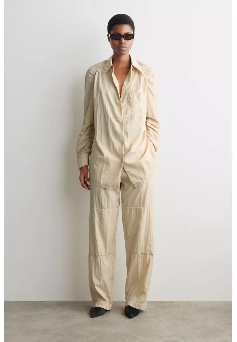 HANDMADE CRINKLED-SILK SHIRT