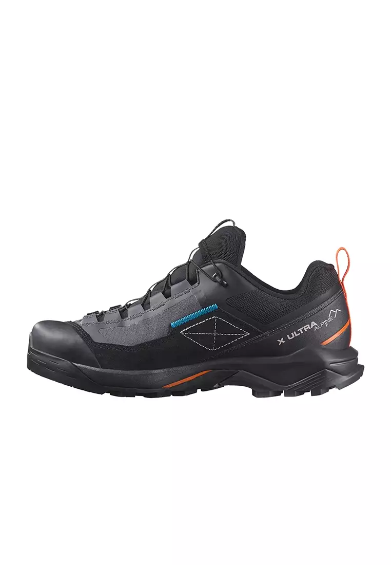 X ULTRA ALPINE GORE-TEX Women's Hiking Shoes in Nine Iron / Black / Red Orange