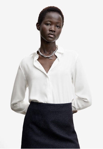 Buy Mango Buttoned Flowy Shirt 2023 Online | ZALORA Singapore