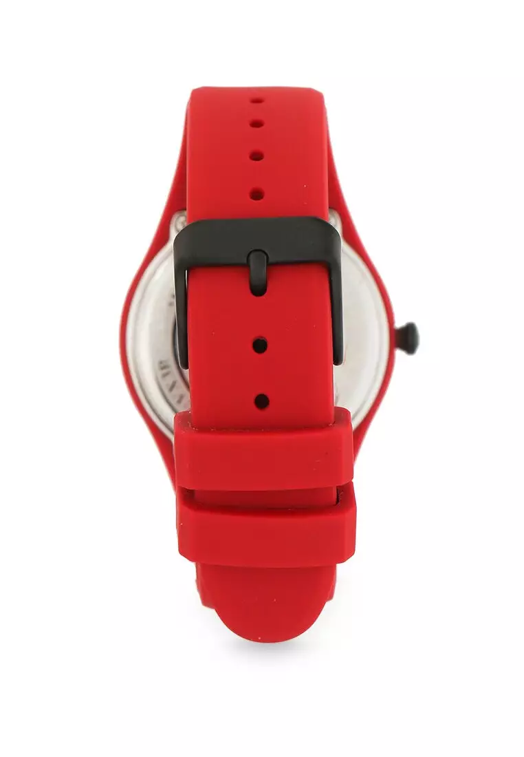 Alexandre Christie Jam Tangan Wanita - Red Black - Silicon - 2663 BFRIPBARE