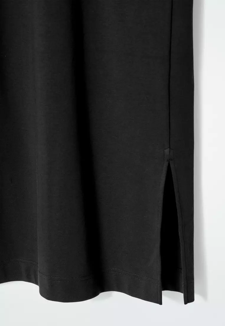 JERSEY MIDI COLUMN DRESS