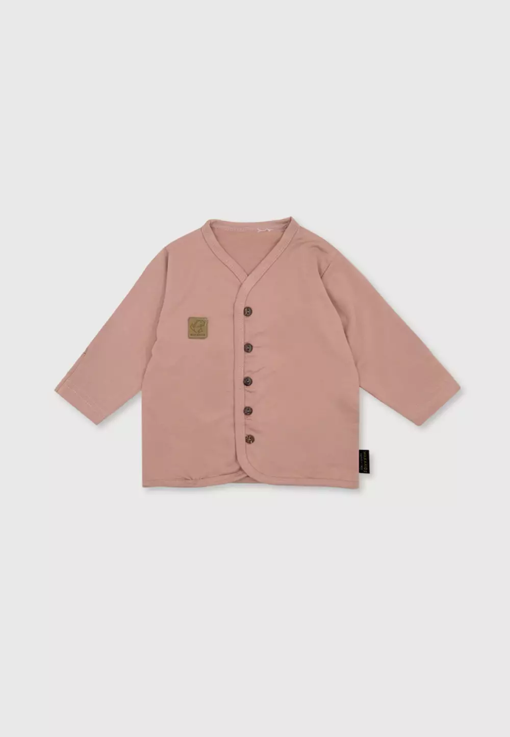 Wakakids Setelan Bayi Baju Lengan Panjang Anak Kancing Depan Piyama Set Baju Tidur Basic Polos Usia 6 Bulan Hingga 2 Tahun 3902 Everyday Salmon