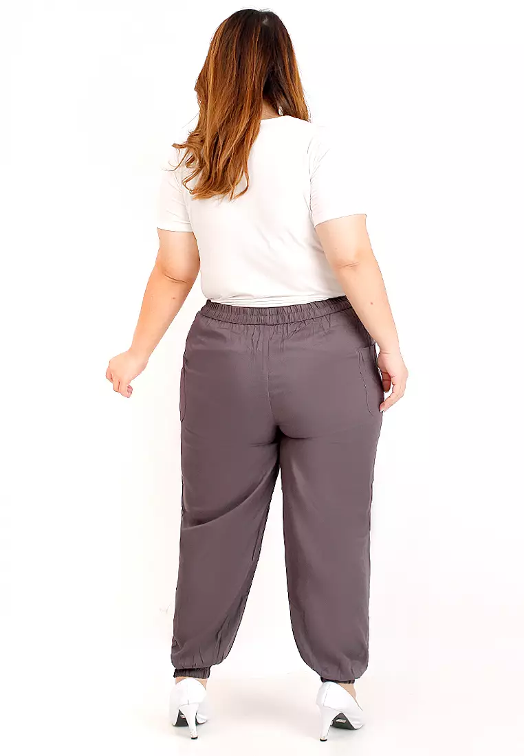 Plus Size Jogger Pants Fressia Grey