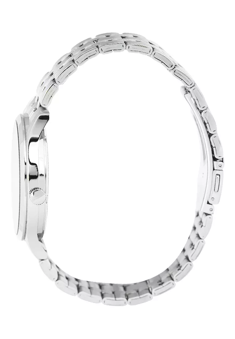 Jam Tangan Pria ALBA Prestige AS9R31X1 Black Patterned Dial - Stainless Steel