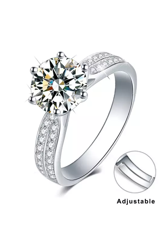 Adjustable hotsell diamond rings