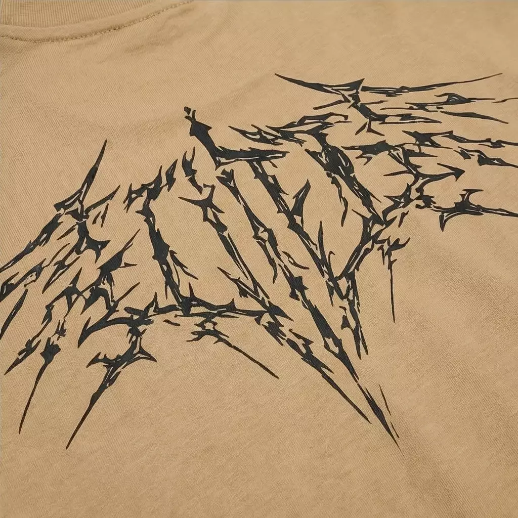 THIRDDAY Kaos Oversize Gym Kalcer Cotton Hybrid 240gsm "lift metal" khaki MTZ61