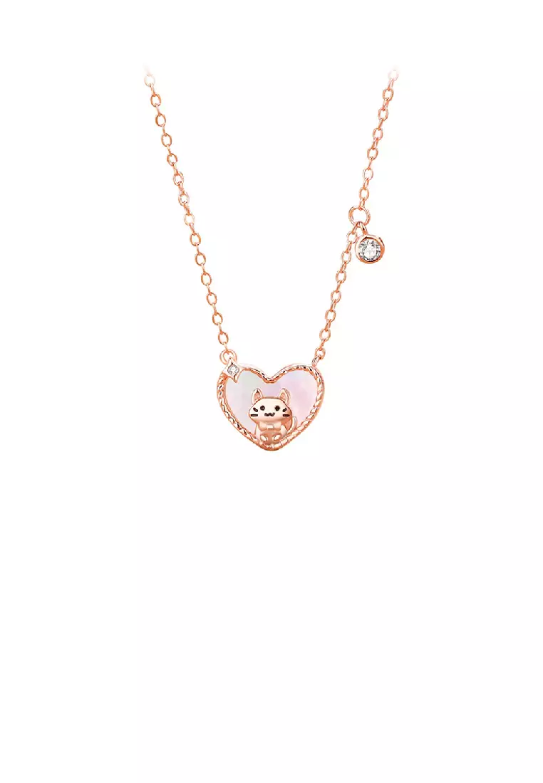 Buy Glamorousky 925 Sterling Silver Plated Rose Gold Simple Cute
