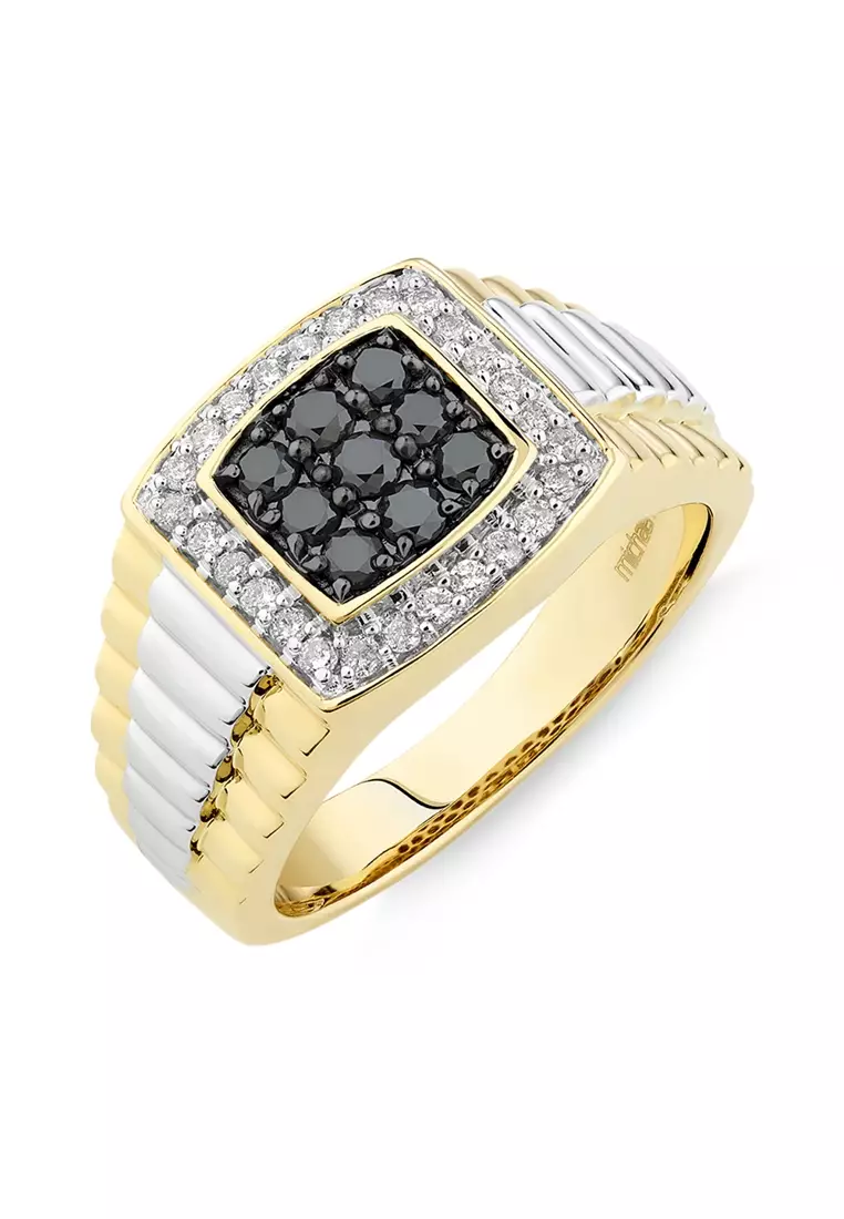 White gold with best sale black diamonds