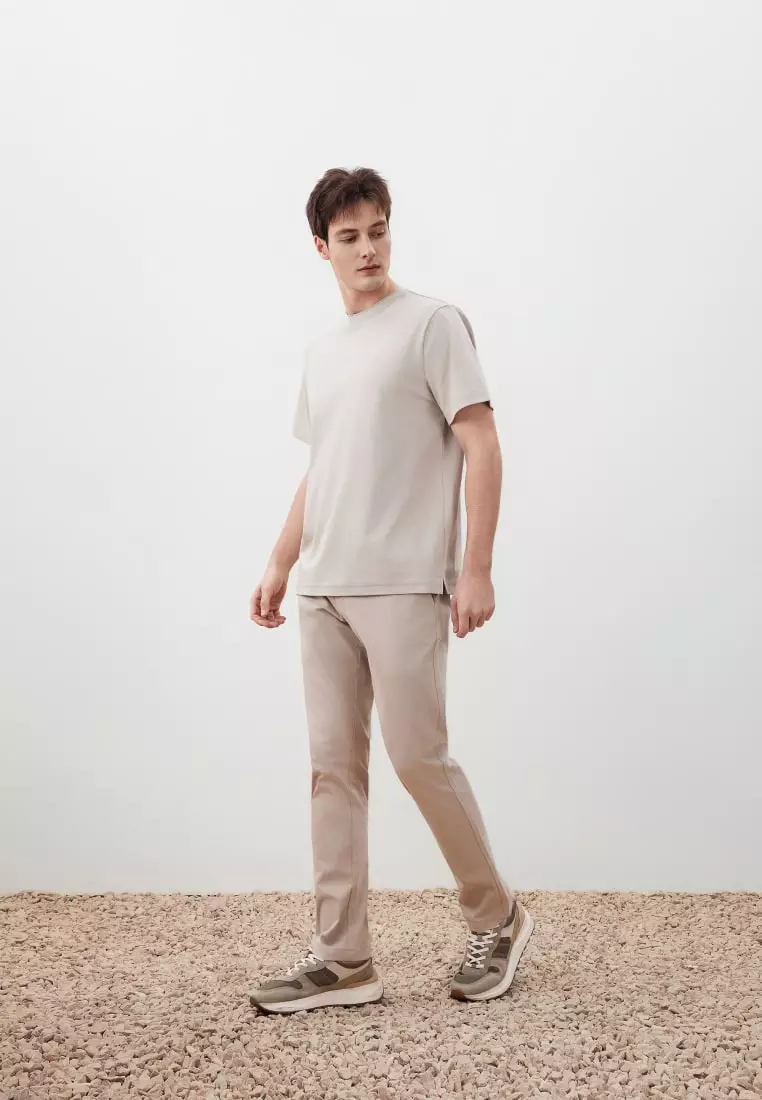 G2000 Mercerized Cotton Jersey High Crew Neck Regular Fit Tee