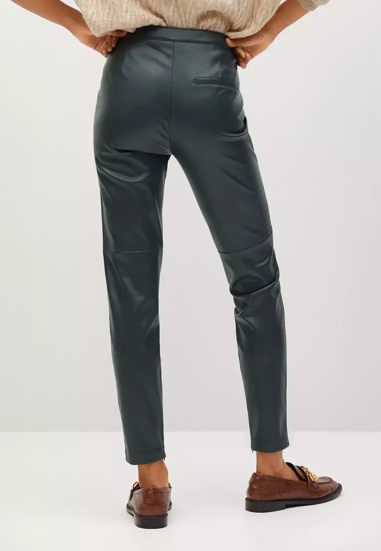 Mango faux leather pants hot sale