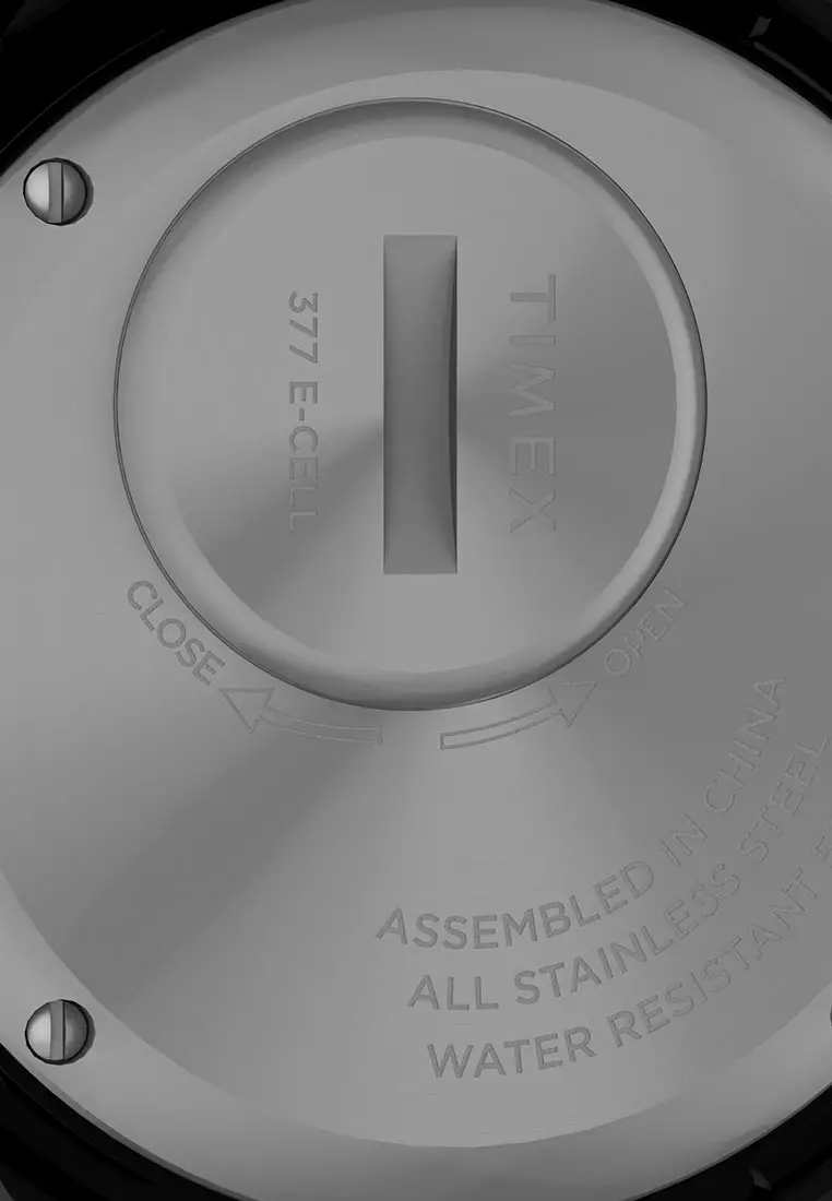 Timex Q Timex Black Stainless Steel Analog Quartz Unisex Watch TW2V65900