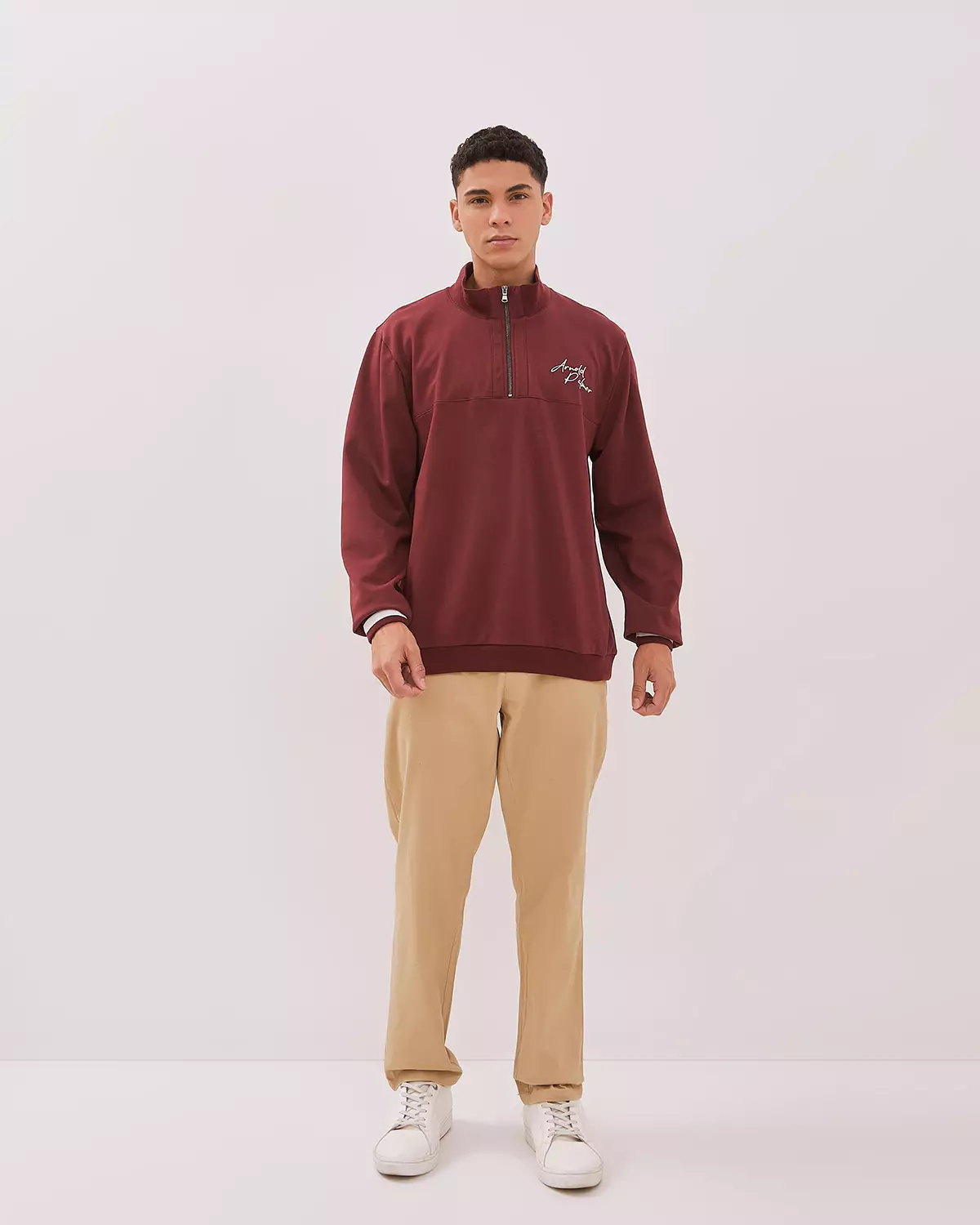 MAROON RED CASUAL SWEATER FOR MEN