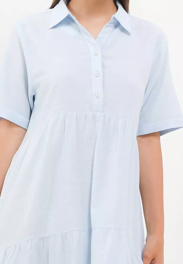 Cotton Linen Slub Dress KCD846