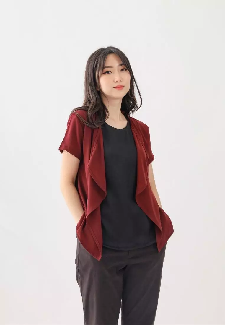 Mille fleur Ladies blouse ye on top red