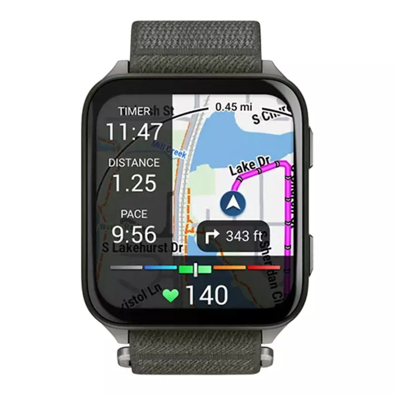 Jam Tangan Unisex Garmin Venu X1 010-02980-23 Smartwatch Digital Dial Moss ComfortFit Nylon Strap