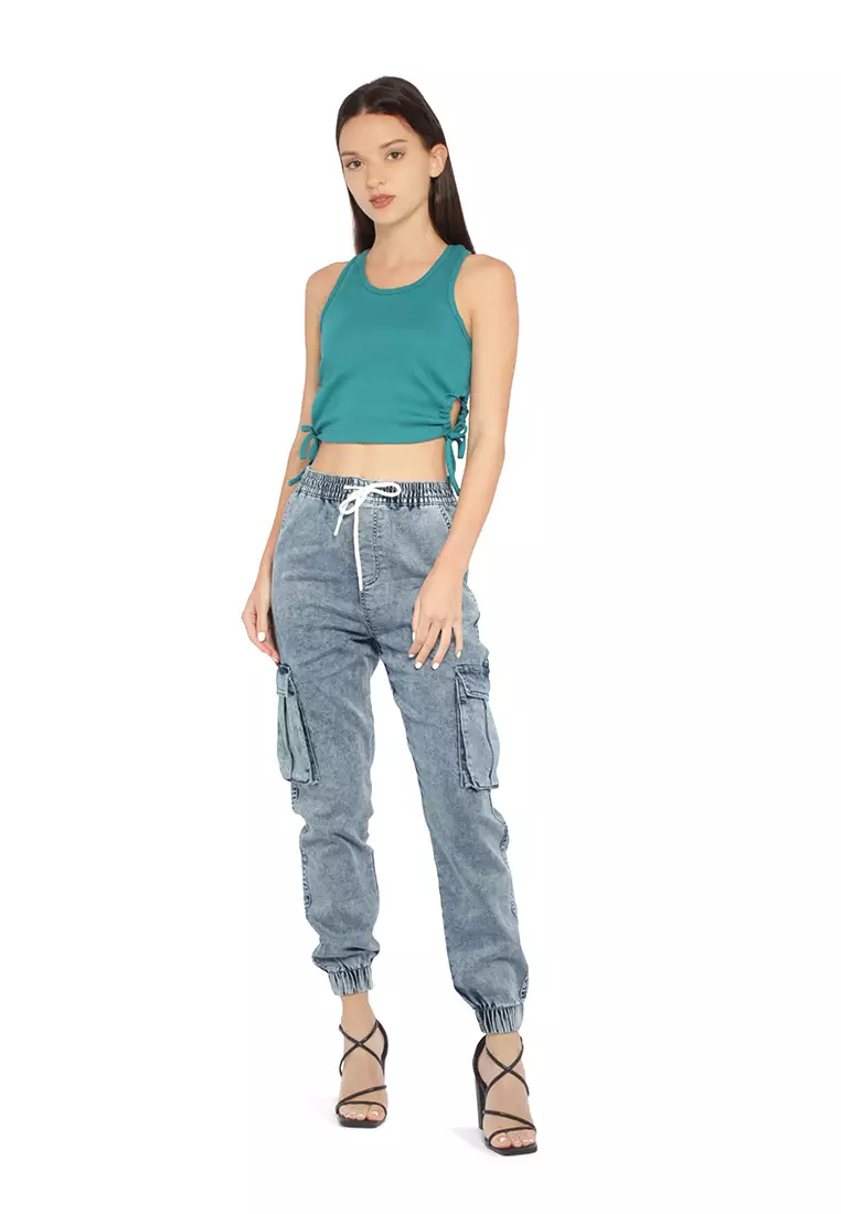 Light Blue Skinny Fit Joggers