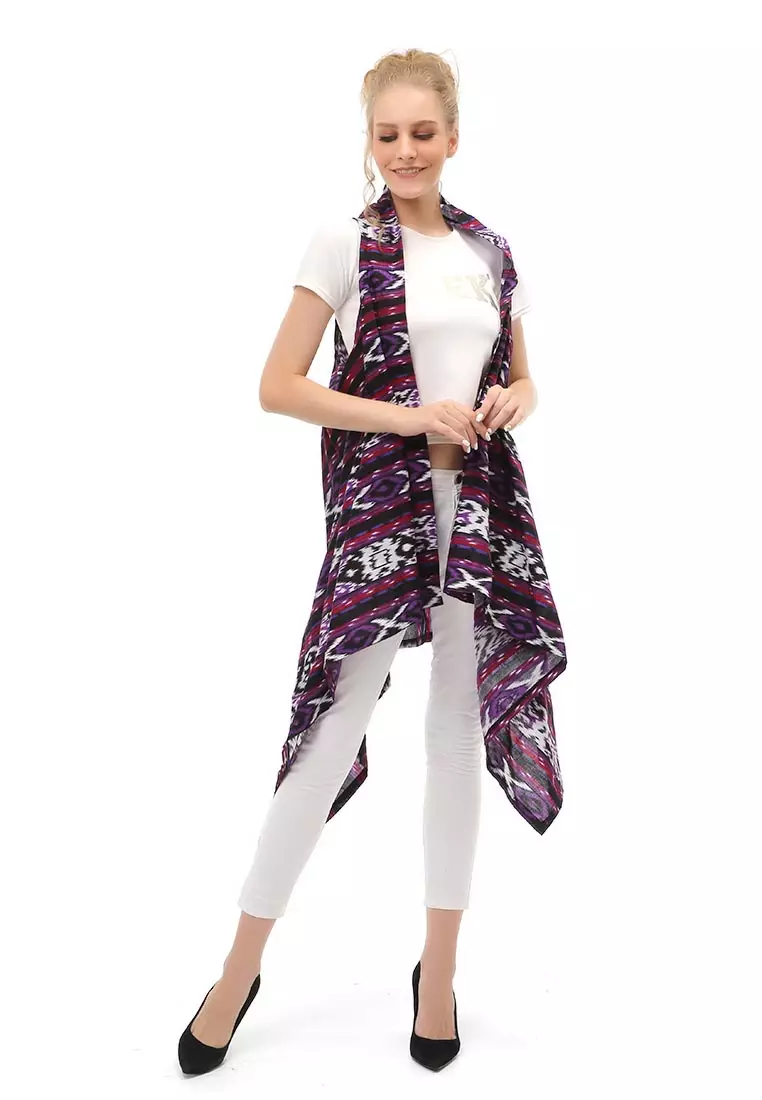 Lynelle Batik Songket Wanita Model Outer Material Cotton ORIGINAL - Purple