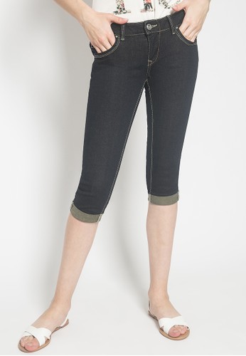 LGS black LGS - Celana Capri - Warna Hitam Pekat -  Slim Fit - Jeans Premium. E29BDAAB9ACCA6GS_1