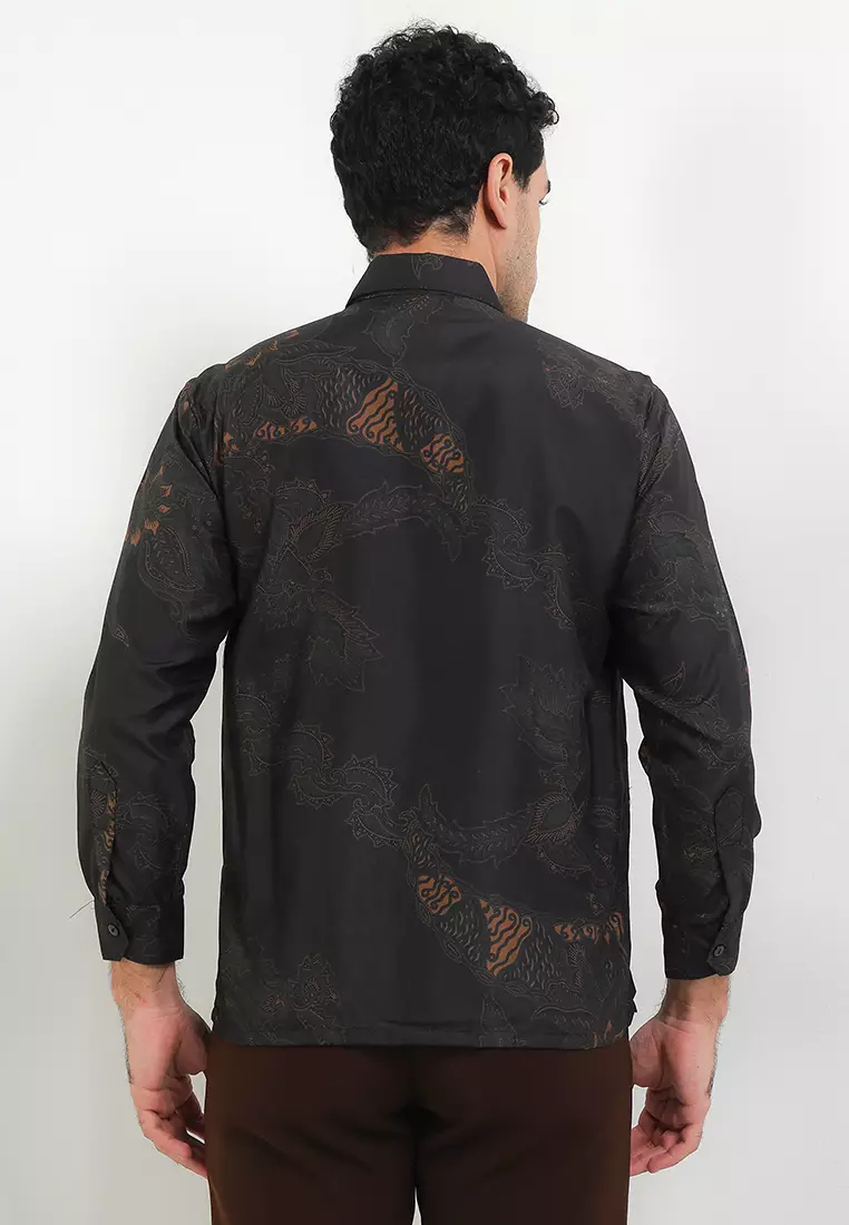 Pranawa Kemeja Batik Exclusive Premium Pria Casual Modern Lengan Panjang