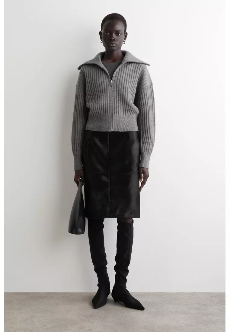 RIBBED MERINO WOOL JACKET