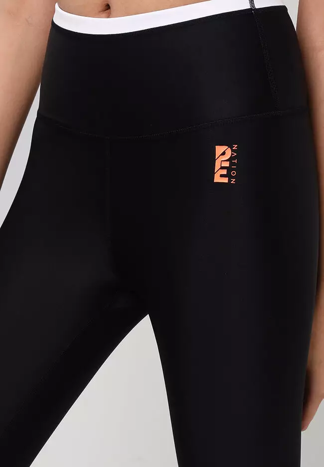 Back Swing logo crossed elastic legging, P.E Nation