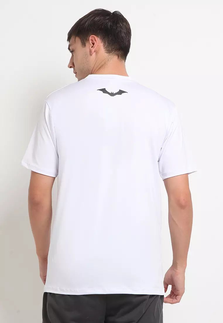 Flexzone Sporty Tee The Batman Movie Suit Logo DC Comics White