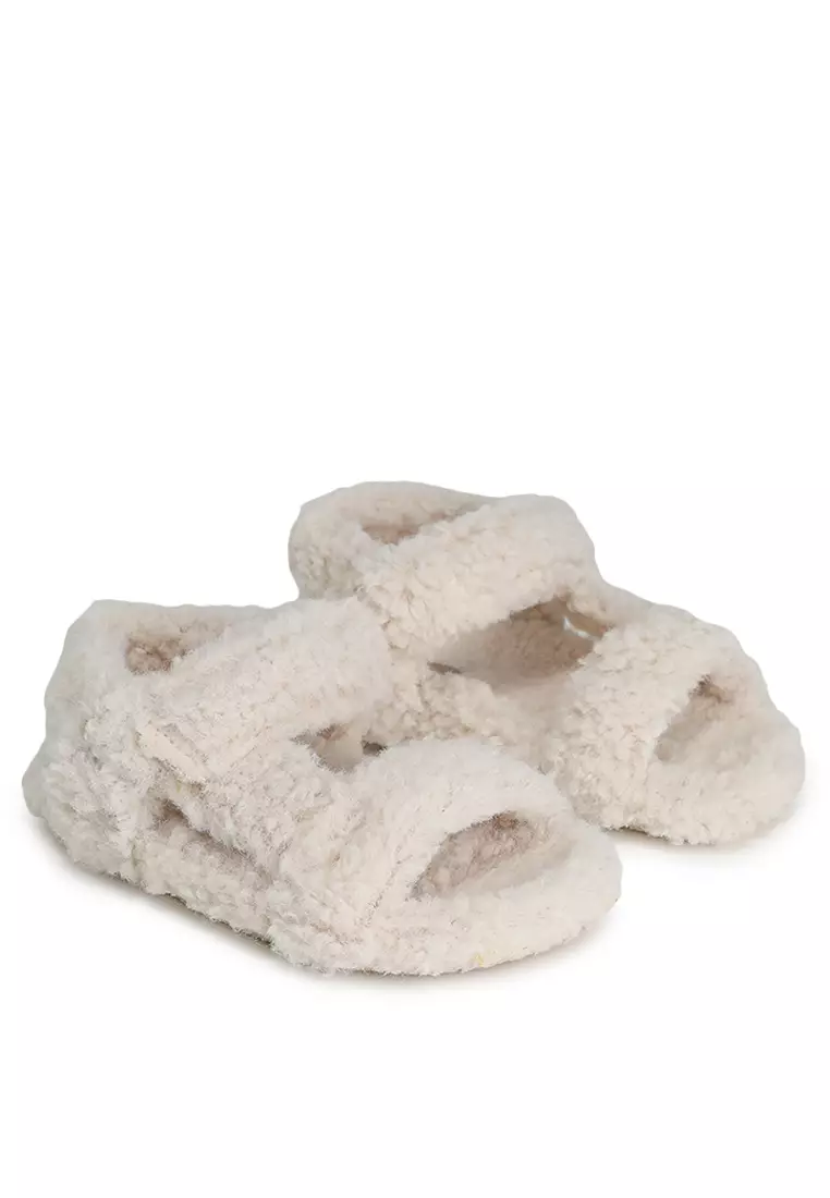 Faux Fur Sandals