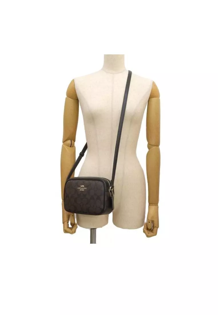 COACH Mini Jamie Camera Bag In Signature Canvas (CQ874) – IM / Brown / Black