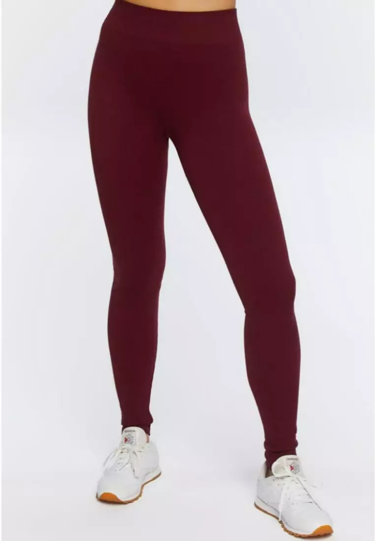 Buy FOREVER 21 Seamless Ribbed High Rise Leggings 2024 Online