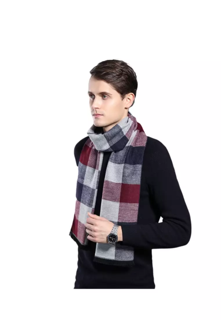 Men's Warm Scarf for Autumn and Winter - Thick Korean Style Long, Versatile Scarf