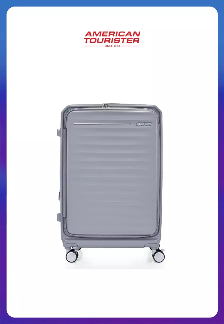 American Tourister Koper Hardcase Frontec Large 28 Inch Exp TSA OS - Cool Grey