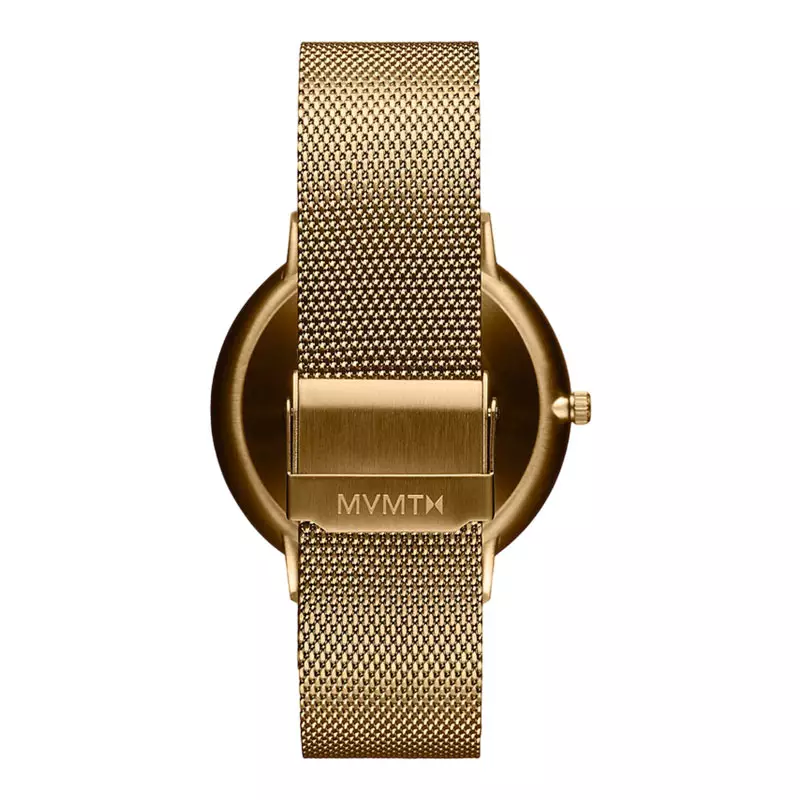 Jam Tangan Pria MVMT Legacy Slim 28000091-D Men Black Dial Lion Gold Mesh  Strap - Main Image