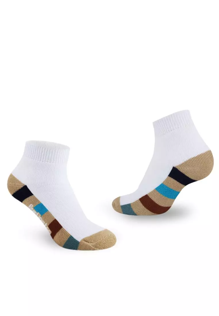 Burlington Boys’ Cotton Sports Ankle Socks 3 Pairs in 1 Pack BBSKG39