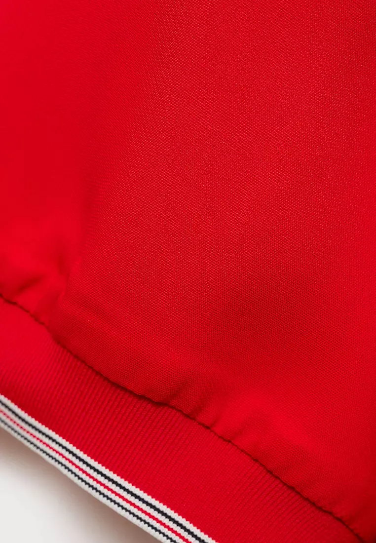 Cropped Polo Shirt with Contrasting Trim