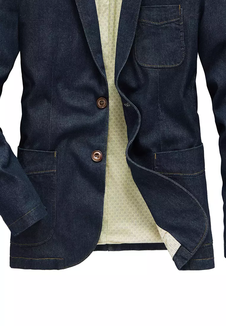 Slim Casual Denim Suit Jacket XN81985