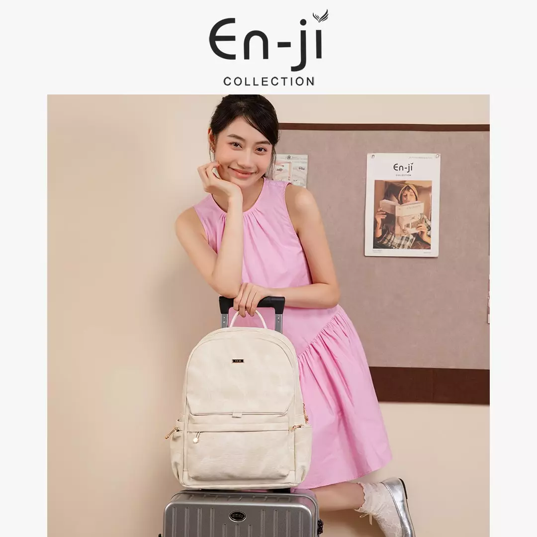 En-ji X Tzi Xuan - Dehan Backpack Wanita Warna Cream