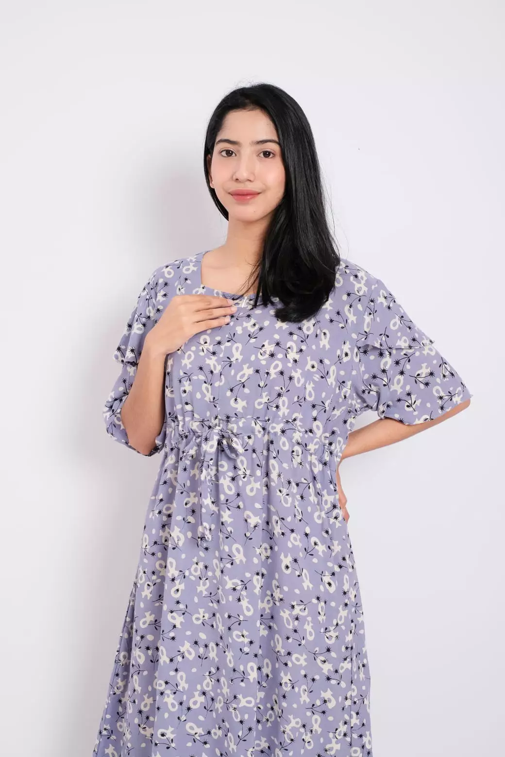 Homedress Daster Wanita Palmae Lilac