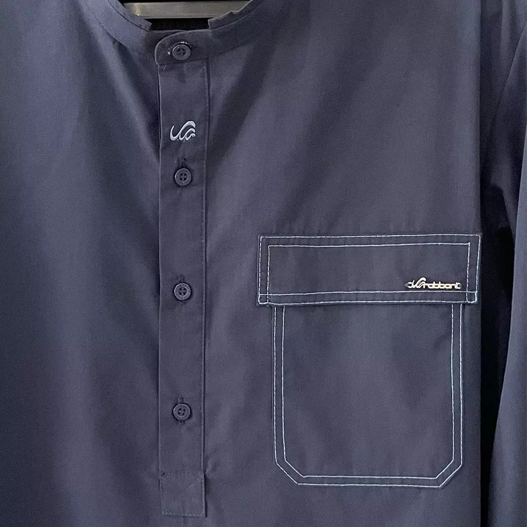 Rabbani - Jubah Koko Muslim Pria Lengan Panjang Dewasa Pandya Exclusive - Navy