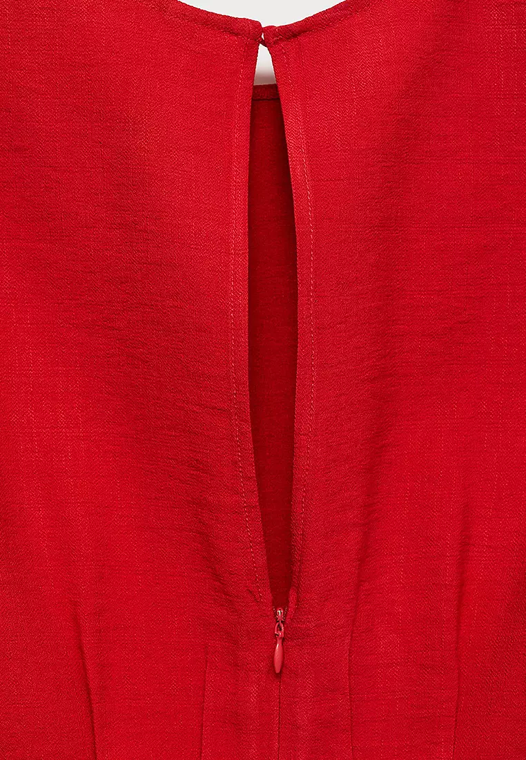 A-Line Dress With Pleats