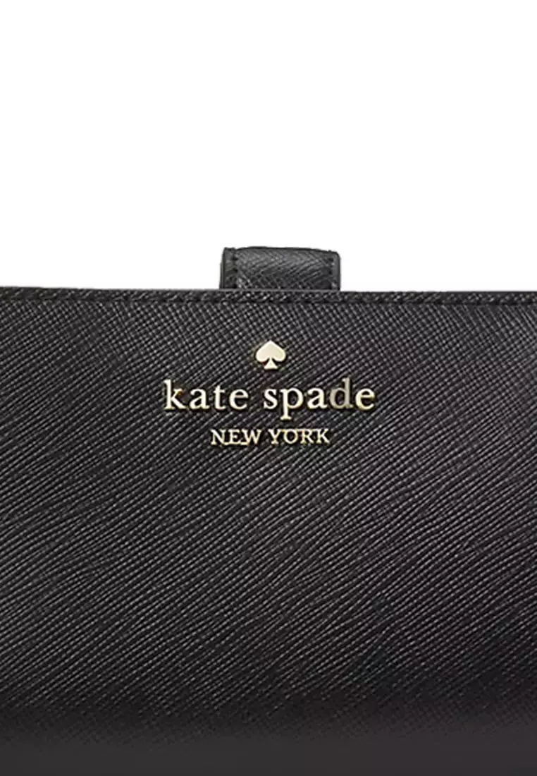 Buy Kate Spade Kate Spade Madison Medium Compact Bifold Wallet Black ...