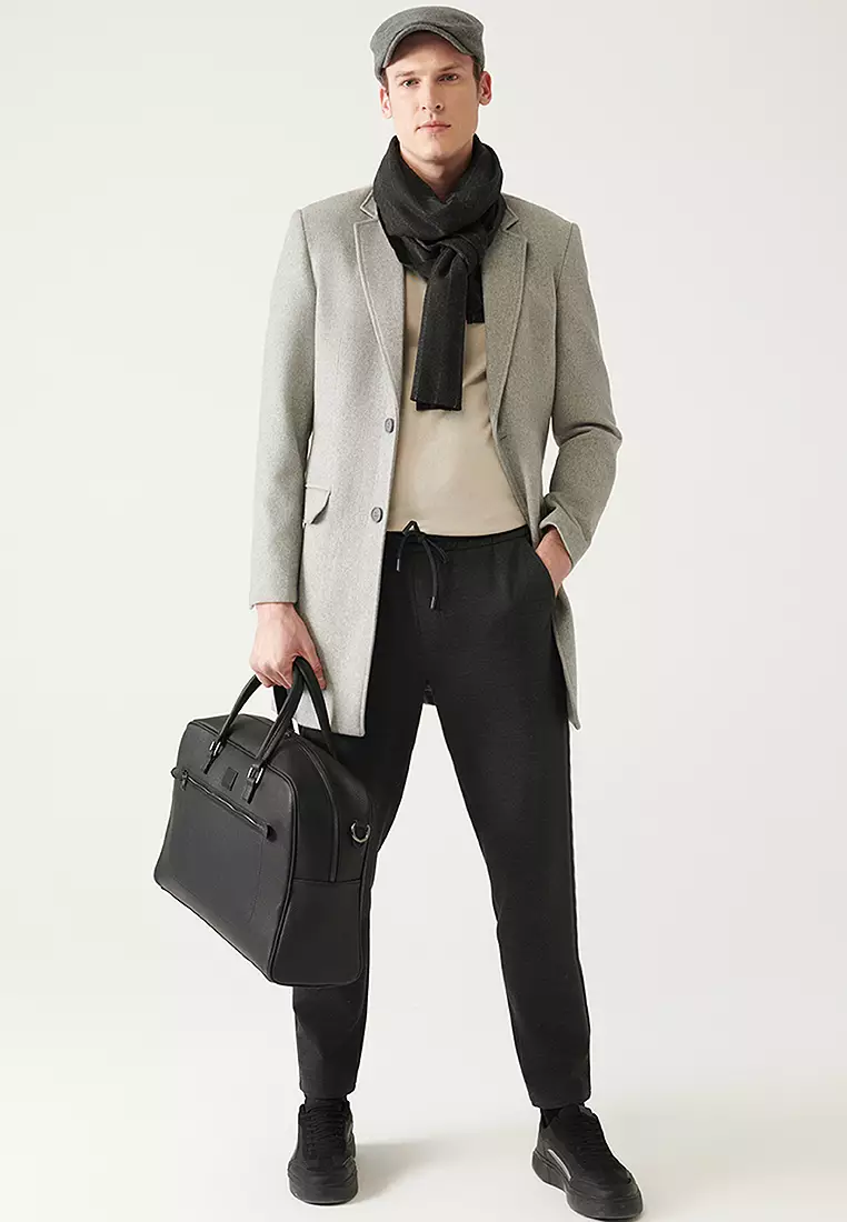 Buy Avva Wool Coat with Slit 2025 Online | ZALORA