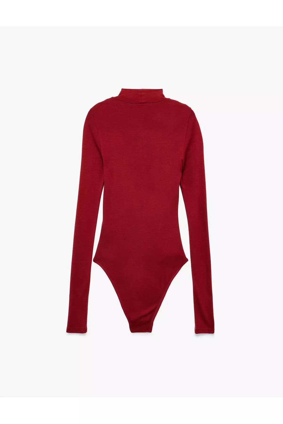 Viscose Fabric Slim Fit Long Sleeve Stand Collar Bodysuit