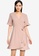 G2000 pink Ruffle Wrap Dress with Flared Sleeves 2F327AA231C48AGS_1